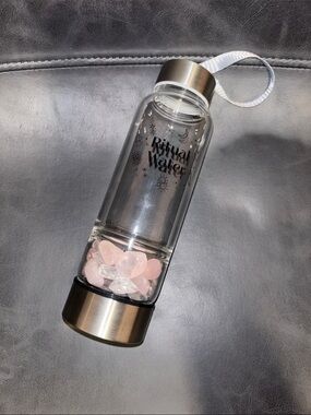 Rose Quartz Gemstone Infuser Bottle - Pink